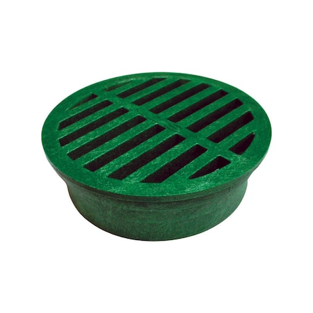 B & K NDS 4 in. Green Round Polyethylene Drain Grate 13